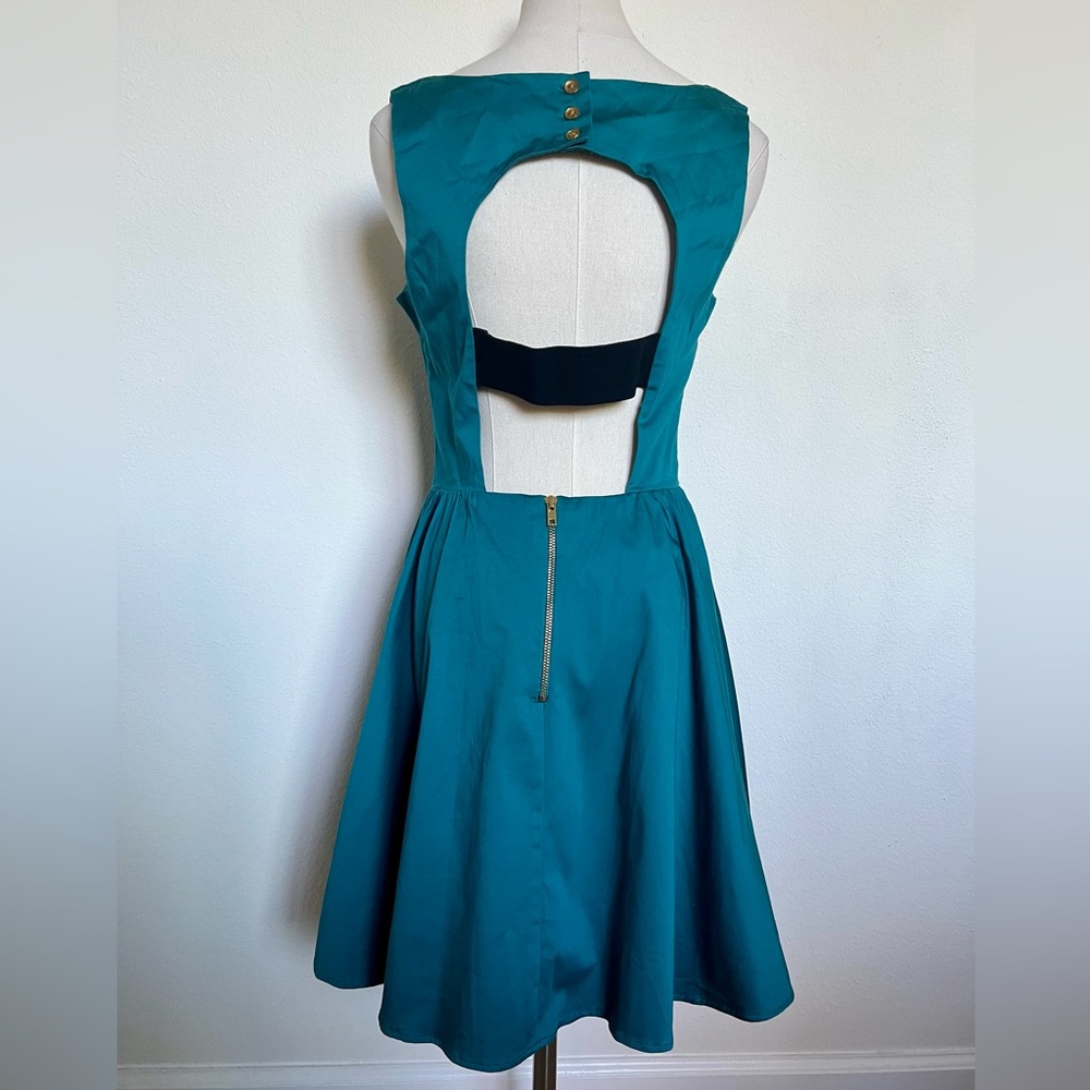 XOXO Y2K Teal Mini Dress - Picture 2 of 4